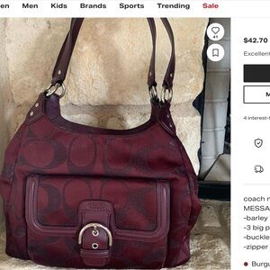 coach maroon vintage purse